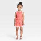 Toddler Girls' Romper - Cat & Jack Coral