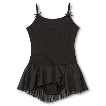 Danz N Motion By Danshuz Danz N Motion Girls' Lattice Back Activewear Leotard Dress - Black