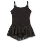 Danz N Motion By Danshuz Danz N Motion Girls' Lattice Back Activewear Leotard Dress - Black