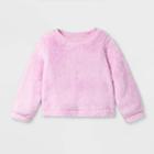 Toddler Girls' Sherpa Pullover Sweatshirt - Cat & Jack Light Purple