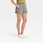Women's Mid-rise French Terry Shorts 4 - All In Motion Charcoal Heather