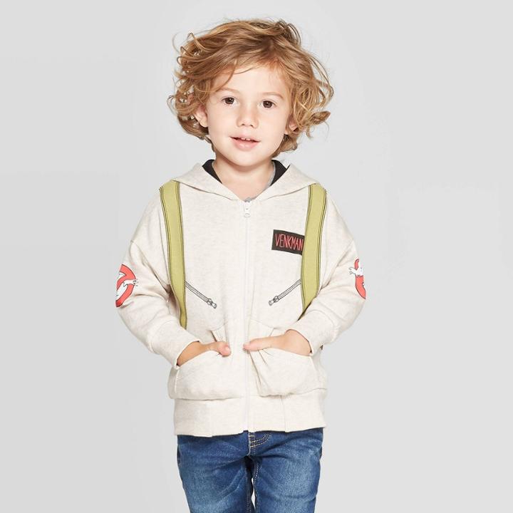 Sony Pictures Toddler Boys' Ghostbusters Photon Pack Hooded Sweatshirt - Beige