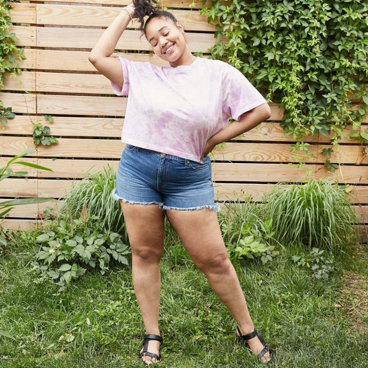 Women's Plus Size Short Sleeve Boxy T-shirt - Wild Fable Purple