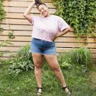 Women's Plus Size Short Sleeve Boxy T-shirt - Wild Fable Purple