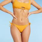 Women's Ribbed Cheeky Side-tie Bikini Bottom - Shade & Shore