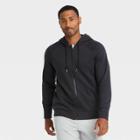 Men's Cotton Fleece Full Zip Hoodie - All In Motion Black