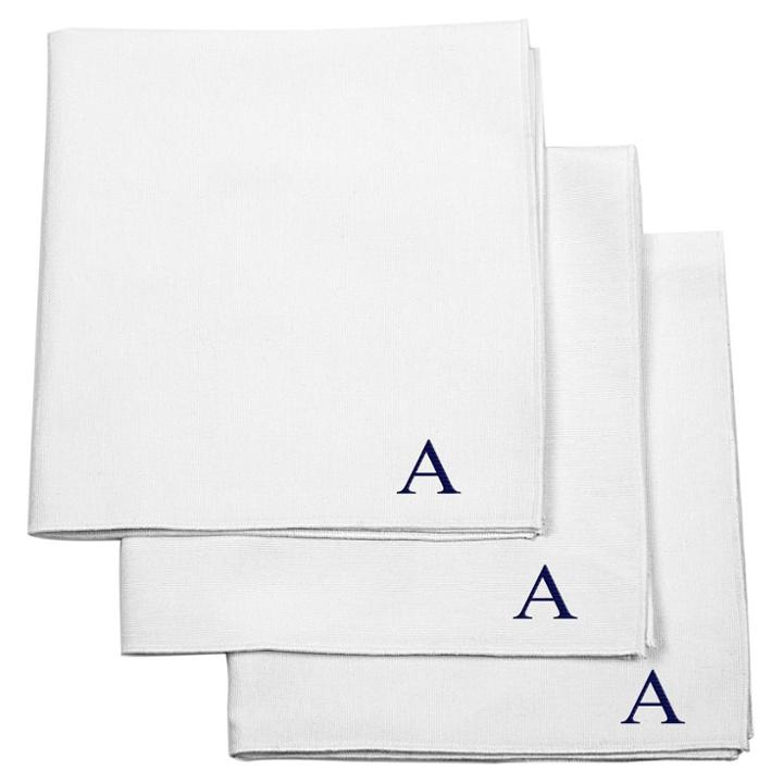 Cathy's Concepts Monogram Groomsmen Gift Handkerchief Set - A,