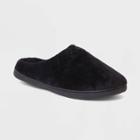Women's Dearfoams Darcy Microfiber Velour Clog With Quilt Slippers - Black