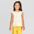 Oshkosh B'gosh Toddler Girls' Flutter Sleeve Floral Blouse - White 2t, Toddler Girl's