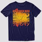 Men's One-punch Man Short Sleeve T-shirt - Navy