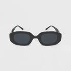 Women's Solid Plastic Oval Sunglasses - Wild Fable Black