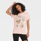 Zoe+liv Women's Floral Print Let It Bloom Short Sleeve Graphic T-shirt - Pink