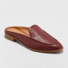 Women's Amber Wide Width Backless Loafer Mules - Universal Thread Burgundy (red) 8.5w,