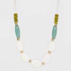 Statement Beaded Necklace - A New Day Jade, Women's, Green