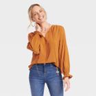 Women's Long Sleeve Blouse - Knox Rose Rust