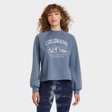 Zoe+liv Women's Colorado Graphic Sweatshirt - Blue