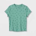 Girls' Short Sleeve Rib T-shirt - Cat & Jack Ocean Green