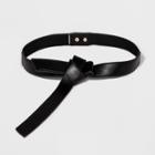 Women's 25mm Looped Knot Belt - A New Day Black
