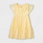 Girls' Adaptive Tiered Short Sleeve Dress - Cat & Jack Yellow