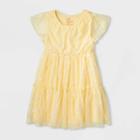 Girls' Adaptive Tiered Short Sleeve Dress - Cat & Jack Yellow