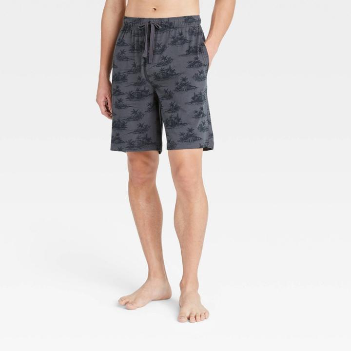 Men's 9 Regular Fit Knit Pajama Shorts - Goodfellow & Co Charcoal Gray