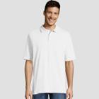 Hanes Men's Short Sleeve X-temp Jersey Polo Shirt - White