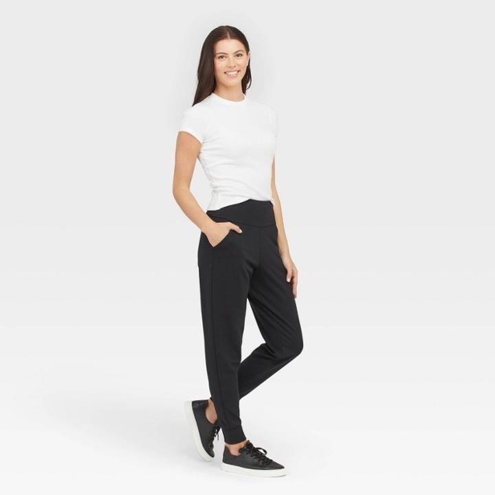 Assets By Spanx Women's Ponte Shaping Joggers - Black
