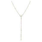 Distributed By Target Women's Cross Y-necklace In Silver Plated - Gold