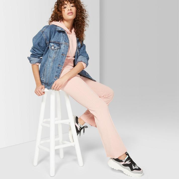 Women's High-waist Flare Sweatpants - Wild Fable Coral