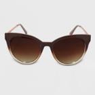Women's Cateye Plastic Metal Combo Sunglasses - A New Day Nude, Women's, Size: