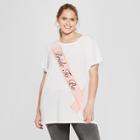 Modern Lux Women's Plus Size Short Sleeve Bride Sash Graphic T-shirt - Modern