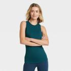 Women's Essential Racerback Tank Top - All In Motion Navy Teal