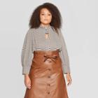Women's Plus Size Mid-rise Midi A Line Skirt - Who What Wear Brown 16w, Women's, Red