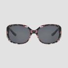Women's Square Plastic Shiny Sunglasses - A New Day , Women's, Size: Small, Black/pink/blue