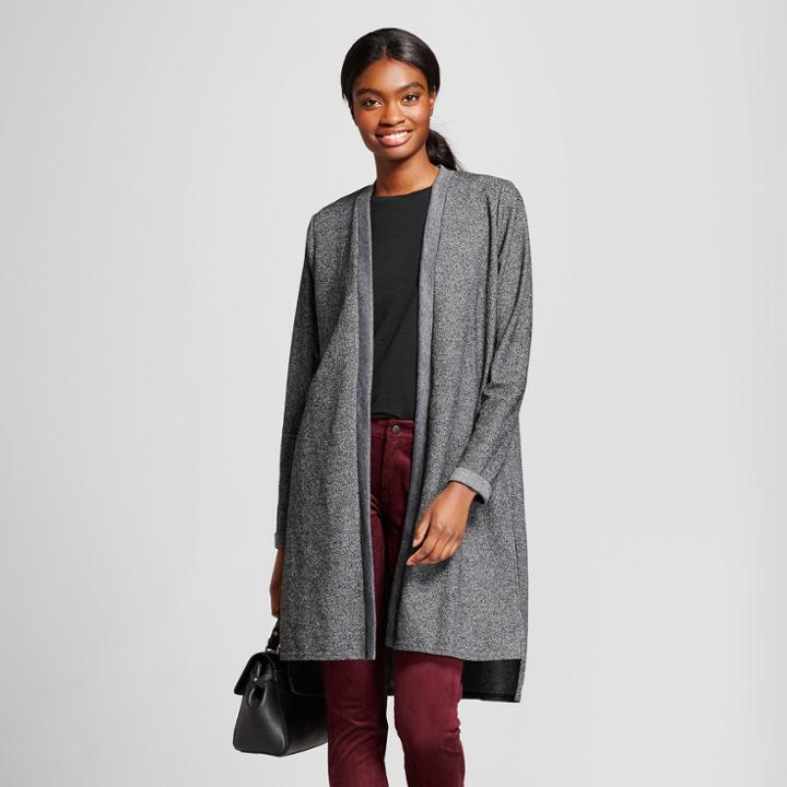 Women's Side Slit Duster Cardigan - K By Kersh Gray