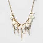 Pearl Statement Necklace - A New Day White, Women's, Gold