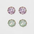 Sugarfix By Baublebar Two-tone Crystal Stud Earring Set -