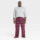 Men's Big & Tall Microfleece Pajama Set - Goodfellow & Co Plum Purple