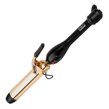 Pro Beauty Tools Professional Gold Curling Iron 1 1/4, Bright Gold