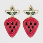 Sugarfix By Baublebar Strawberry Drop Earrings - Red, Girl's