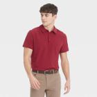 Men's Stretch Woven Polo Shirt - All In Motion Blood Red