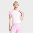 Women's Barbie Short Sleeve Graphic Baby T-shirt - White Color Block