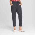 Women's Tie Waist Pants - Universal Thread Washed Black