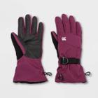 Women's Waterproof Ski Gloves - All In Motion Burgundy