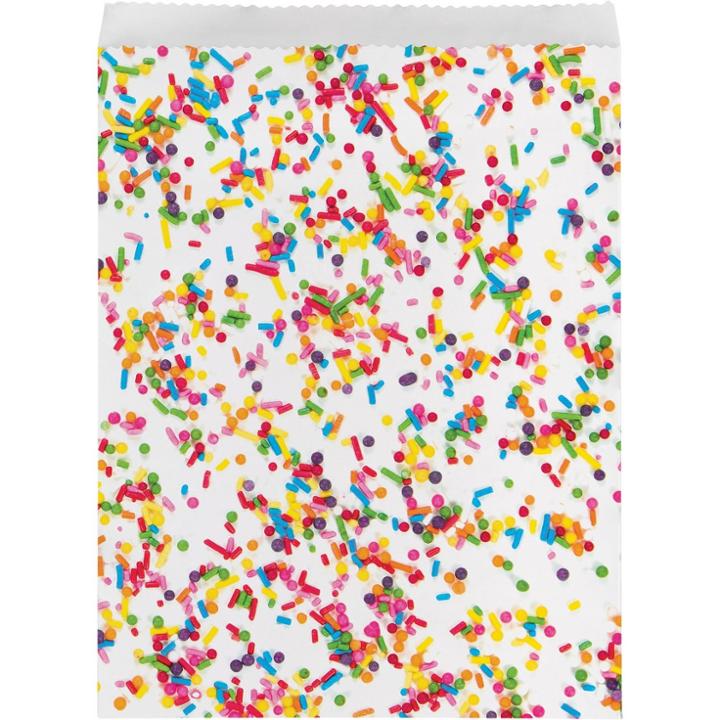 Creative Converting 10ct Confetti Sprinkles Paper Treat Bags,