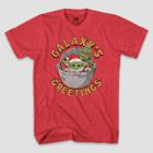 Men's Star Wars The Child Galaxy's Greetings Short Sleeve Graphic T-shirt - Heather Red