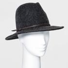 Women's Felt Fedora Hat - Universal Thread Charcoal, Grey