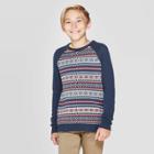 Boys' Long Sleeve Pullover Sweater - Cat & Jack Navy S, Boy's, Size: