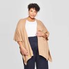 Women's Layering Kimono Jacket - A New Day Camel