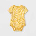 Baby Girls' Floral Short Sleeve Bodysuit - Cat & Jack Yellow